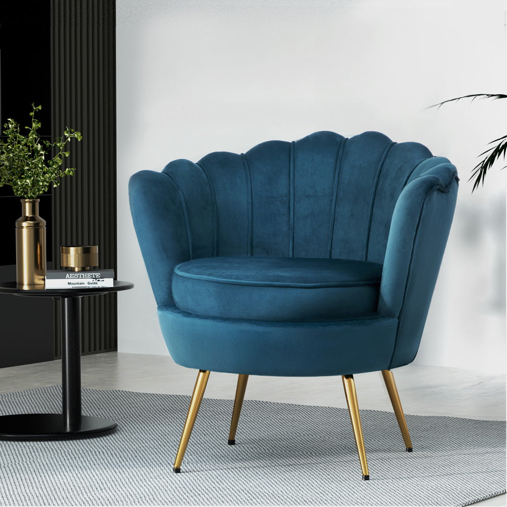 Armchair Velvet Blue