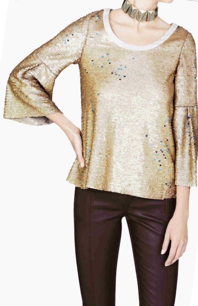 sass and bide SEQUIN GALLERY TOP